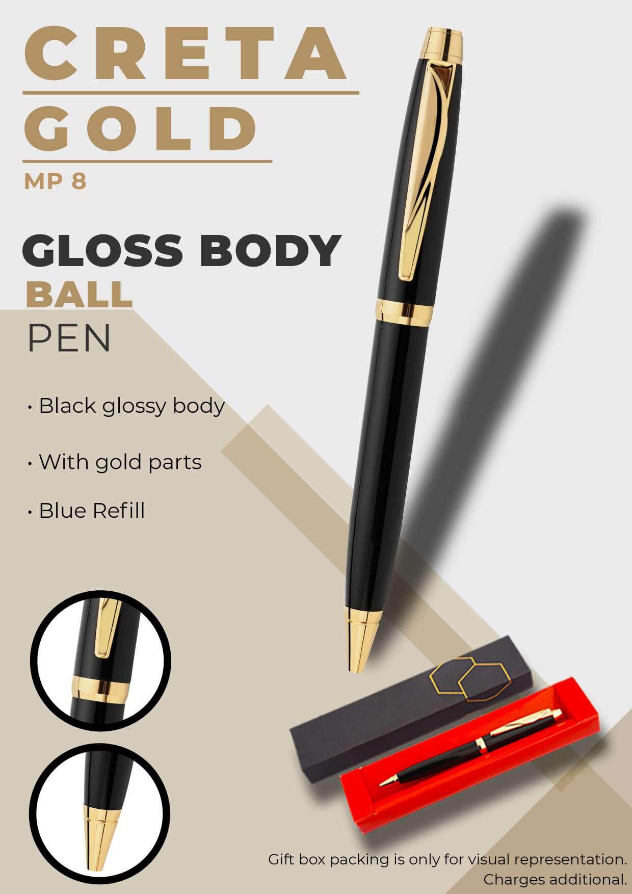 Glossy Body Ball Pen Creta Gold